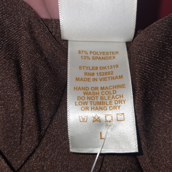 Elegant Brown Women's Dress - Picture 5 of 7